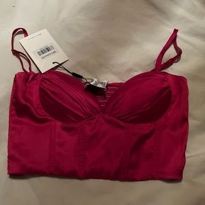 Hello Molly Mia Crop Fuchsia